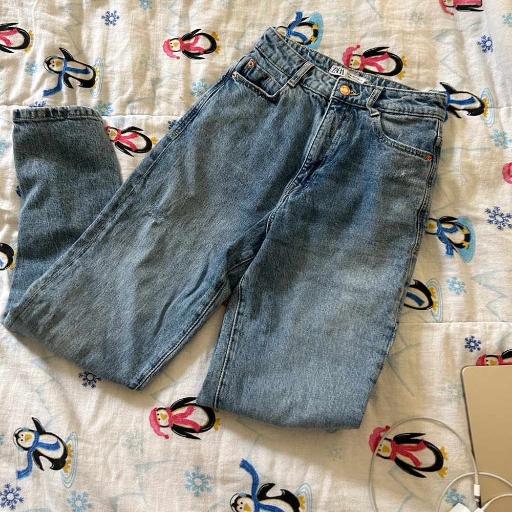Zara Blue Ankle & Cropped Jeans